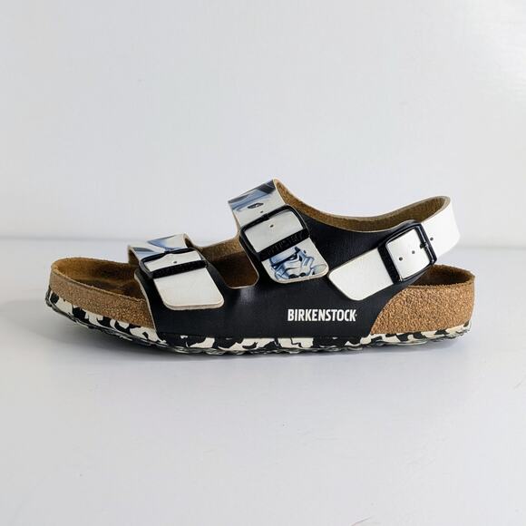 Birkenstock Sandals Milano Star Wars EU 38 White Black Storm Trooper Leather - Picture 9 of 15